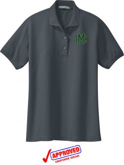 Port Authority Ladies Silk Touch Polo, Steel Grey